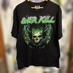 OVER KILL スカルデザイン Tシャツ Lサイズ