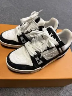 Louis Vuitton トレイナーライン モノグラムデニム レザー 36.5