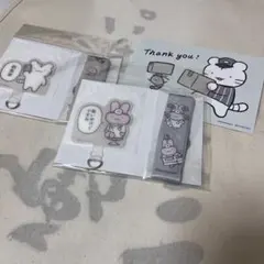 ホワイトタイガーとブラックタイガー ハンドストラップ付きフォンタブ2点＋ノベ