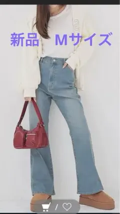 【新品】Honeysハニーズ デニムフレアパンツ　Mサイズ　ユーズドブルー現行品