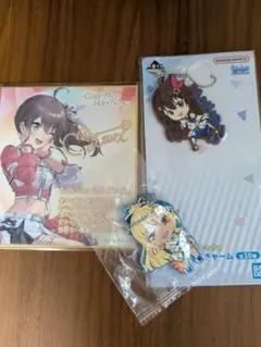 ホロライブ 色紙・ラバーマスコット・1番くじキュンキャラ賞　3点セット
