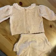 SERAPH ピンク ベビーカーディガンとショートパンツセット