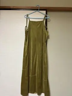 オリーブグリーン コーデュロイ キャミワンピース F