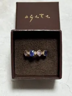【フィド✴︎.....い】　アガット　サファイアクウォーツ　11号　k10 フィド✴︎..い】様専用 アガット サファイアクウォーツ 11号 k10