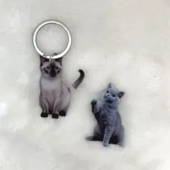 猫のアクリルパーツセット