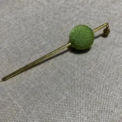 祭典期間限定セール 和装 髪飾り かんざし 玉飾り 鈴付き 緑