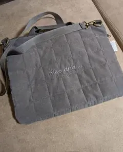 niko and... グレー キルティングショルダーバッグ