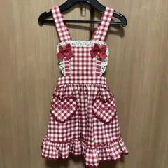 シャーリーテンプル 110㎝ チェリーパッチワーク ジャンパースカート