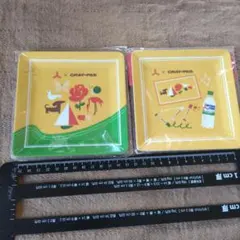 クレパス スクエアプレート 2枚セット　まとめ売り　三ツ矢サイダー