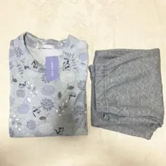新品 ねこ柄 パジャマ上下 レディースM