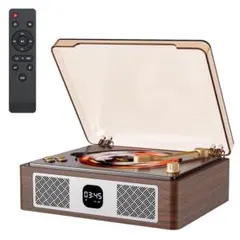 CDプレーヤー レトロ Bluetooth スピーカー内蔵 ラジカセ ブラウン