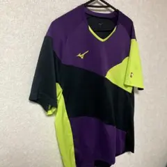 Mizuno 卓球ユニホーム2XL 紫/黒/黄緑