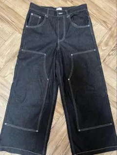新品未使用】BLESSU BU STRIPE BAGGY DENIM Lサイズ - メルカリ