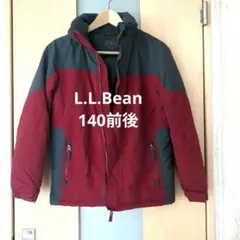 L.L.Bean 収納フード付き中綿ジャケット S8 赤/グレー
