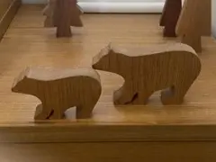 ウッド　置き物　クマ