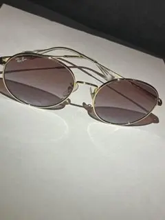 <特別価格>Ray-Ban ゴールドラウンドサングラス(RB3612D)