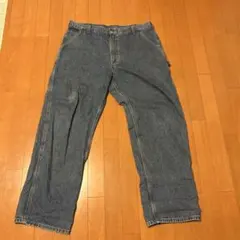 雰囲気◎ カーハート ダブルニーペインターデニムパンツ ゴールデン