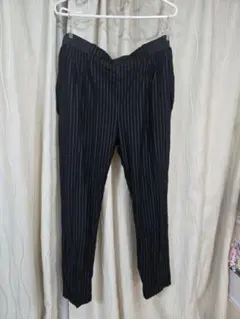 Yidraei ブラックストライプパンツ S/M