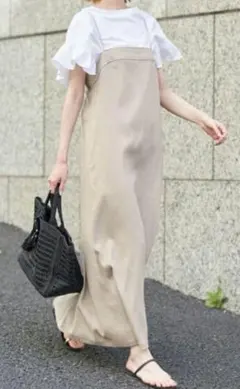 スローブイエナ　2023 S/S リネンライク キャミワンピース