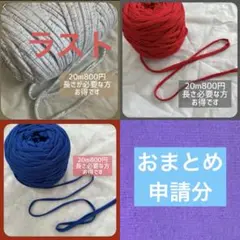 みみ様 リクエスト 3点 まとめ商品　Tシャツヤーン　ズパゲッティ