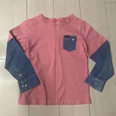 Lee ピンクデニム長袖カットソー