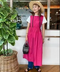 ✨未使用✨　FREAK'S STORE ノースリーブワンピース　綿　ピンク