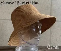 送料込 帽子 ストロー バケットハット バケハ ブレード UV対策 春夏 ca