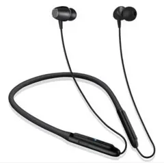 Bluetooth イヤホン ネックバンド型 首掛け ワイヤレスイヤホンブラック