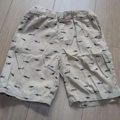 bobson キッズ ハーフパンツ サメ柄 ベージュ