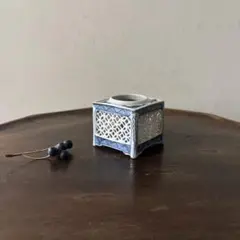 染付盃台1点　その2明治　大正　瀬戸伊万里　杯台酒台　アンティーク骨董　検:李朝