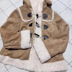 earth music＆ecology　フード付きベージュムートンコート