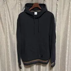 y032604 Paul Smith パーカー　XXL　ブラック　カラフル　ロゴ