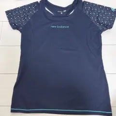 New Balance ランニングウェア トップス ネイビー Lのサムネイル