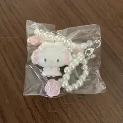 サンリオ　ホワイトフリルデザイン　シークレットストラップ　こぎみゅん