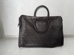 BOTTEGA VENETA イントレチャート ビジネスバッグ ダークブラウンのサムネイル