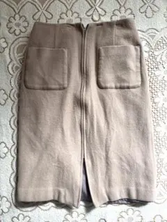 ウールビーバーZIPディテールスカート◆