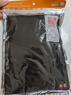 ユニクロ　ヒートテック　UネックT（八分袖)　Mサイズ　ブラック