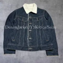 GU ボア　デニムジャケット　Gジャン　ブルーデニム　ボアジャケット　デニム