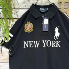 Polo Ralph Lauren 黒ポロシャツ NEW YORK 5 - メルカリ