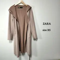 ZARA スエード風 ガウン コート 淡ピンク XS