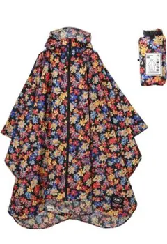 ★キウkiuレインポンチョ 2ND K405★ペイント　ブロッサム★新品未使用のサムネイル
