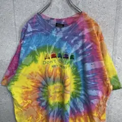 DK USA製 クラシックカー　刺繍　タイダイ　ビックサイズTシャツ　2XL