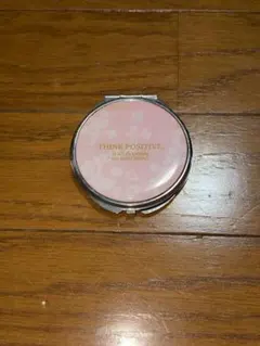 コンパクトミラー ピンク花柄