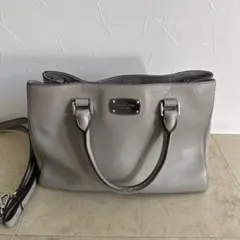 MICHAEL KORS グレー レザー トートバッグ
