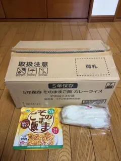 非常食　カレーライス　そのままご飯　30袋　ミドリ安全　賞味期限2028年12月のサムネイル