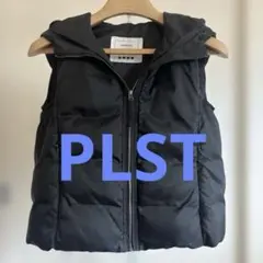 ☆PLST☆プラステ ブラック フード付き ダウンベスト