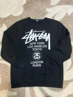 Stüssy ブラック黒Sトレーナー ステューシーSTUSSY stussy