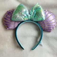 ディズニーカチューシャ 貝殻デザイン アリエル ディズニーシー ディズニーランド