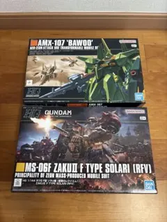HG バウ 量産型　ザクII F型 ソラリ機 未組立 ガンプラ　新品未使用のサムネイル