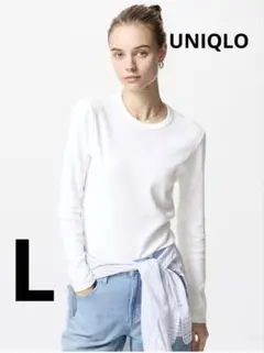 UNIQLO ソフトリブクルーネックT サイズL